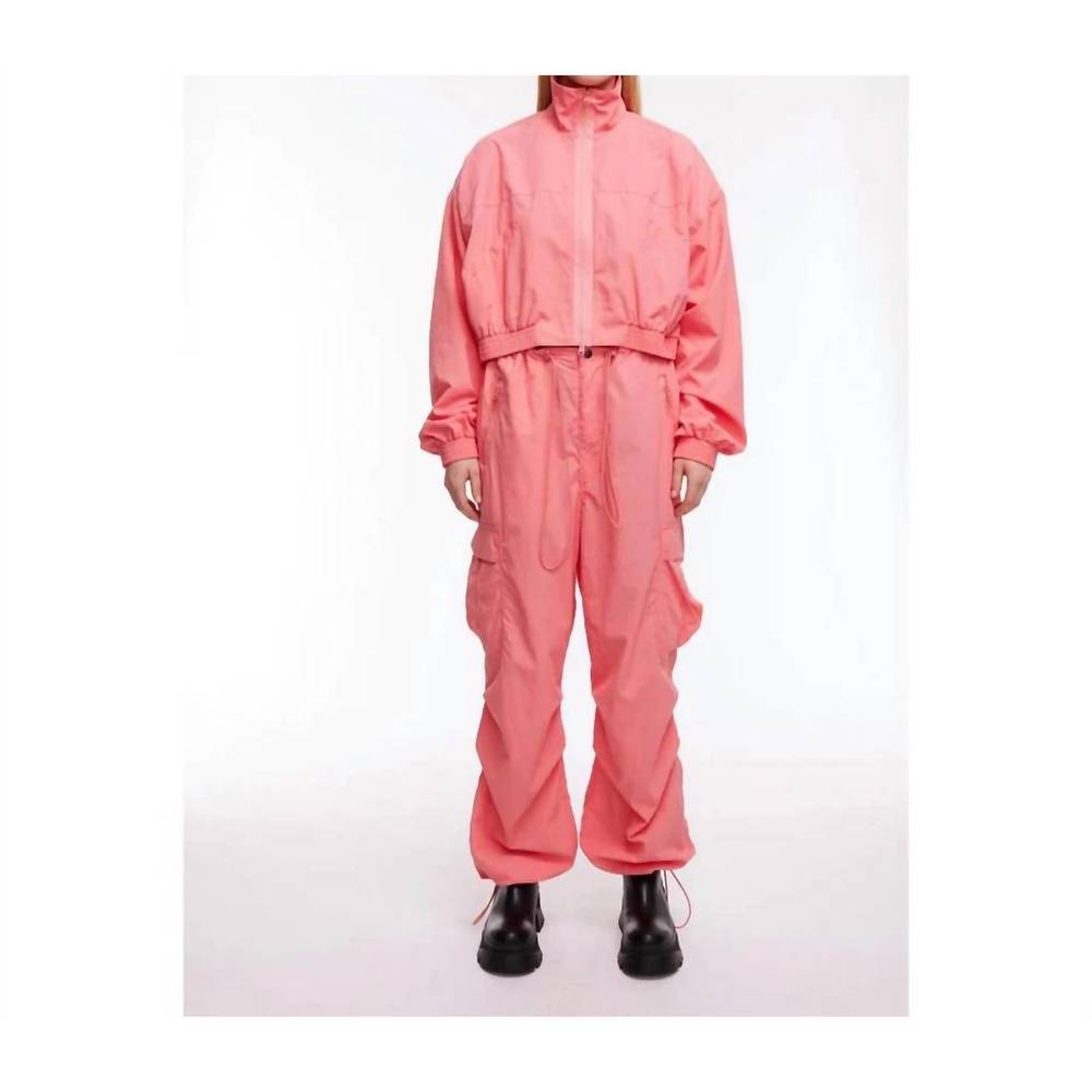 NEW OVAL SQUARE poison jacket in coral kiss